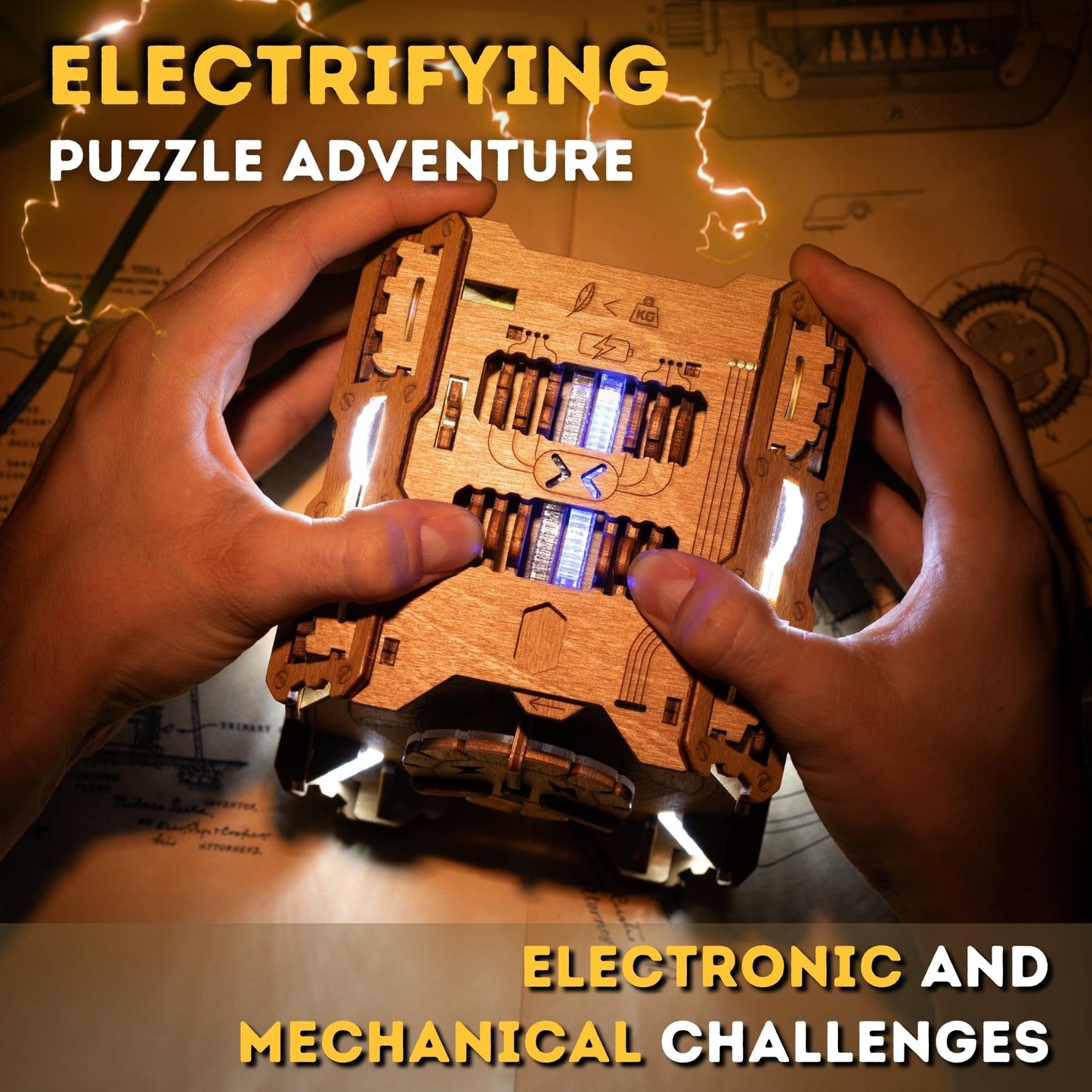 Puzzle Potato Tesla Box: Electronic Puzzle Box & Escape Room in a Box