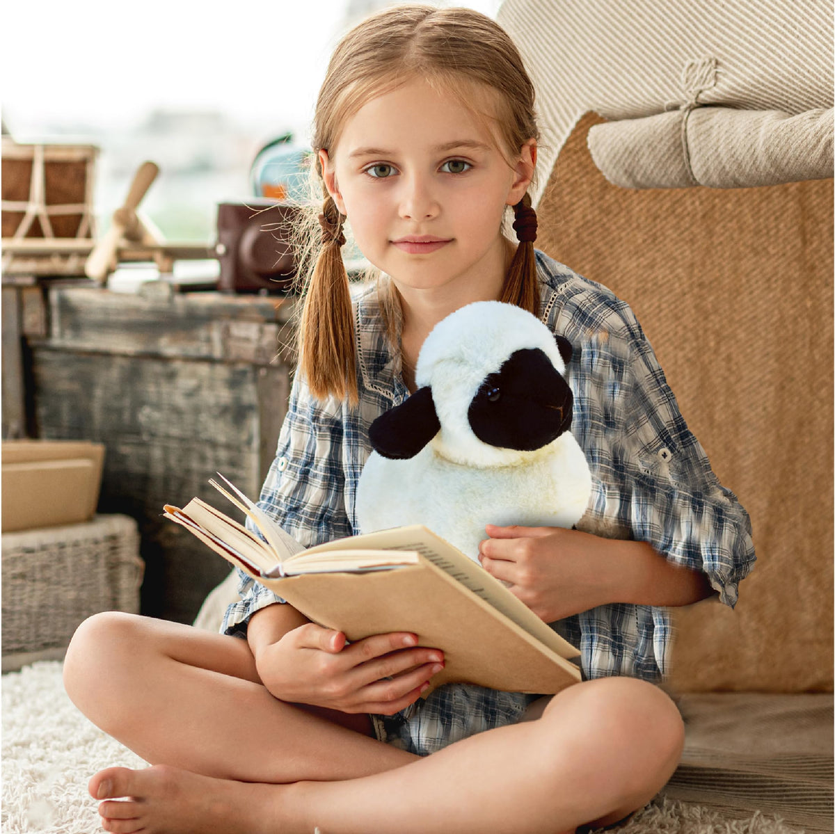 Puzzled DolliBu Valais Blacknose Sheep – 8.5 Inch Super Soft Plush Toy