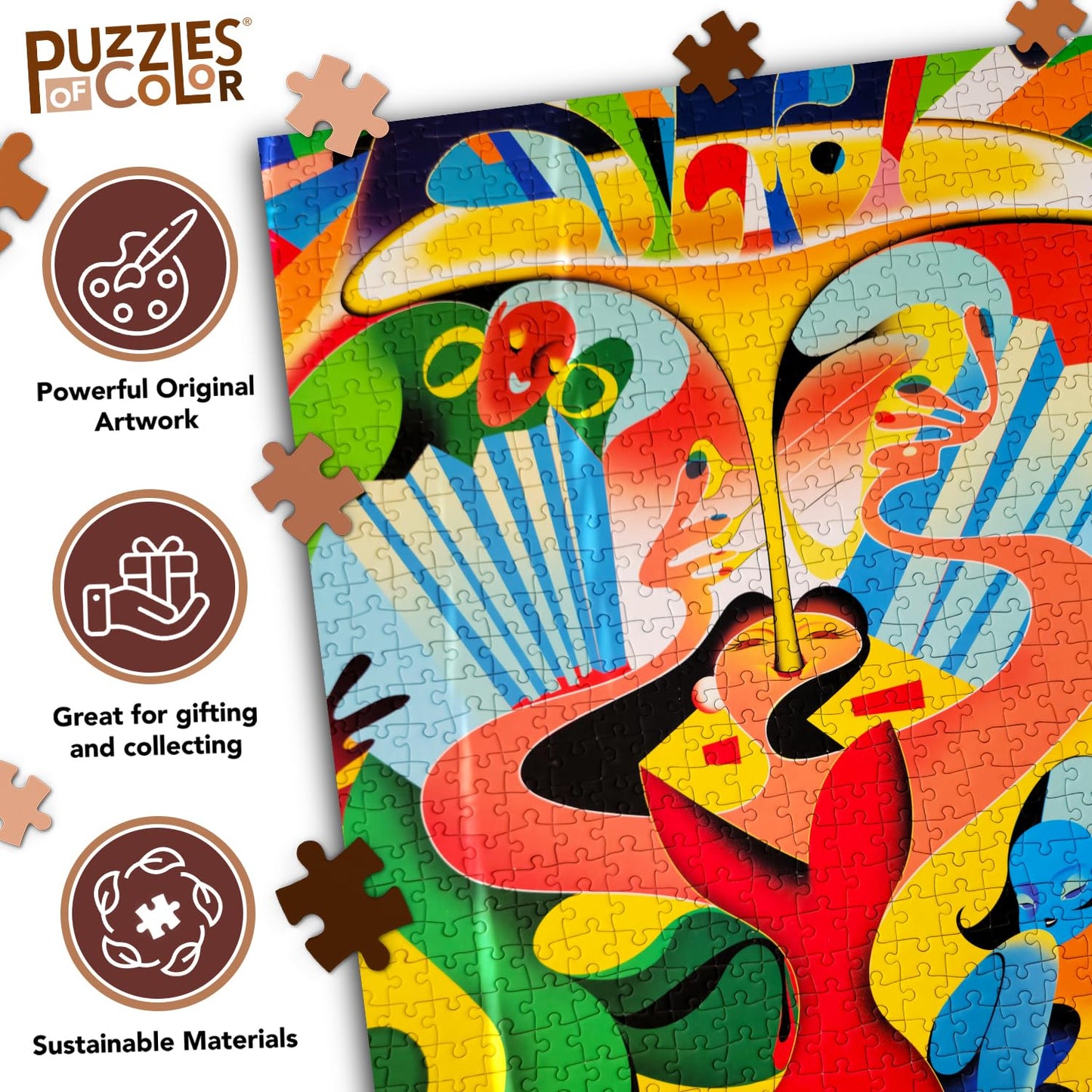 Puzzle of Colors Jam Session by Yadi Liu – 1000-Piece Colorful Puzzle (20x27) | Puzzles Of Color