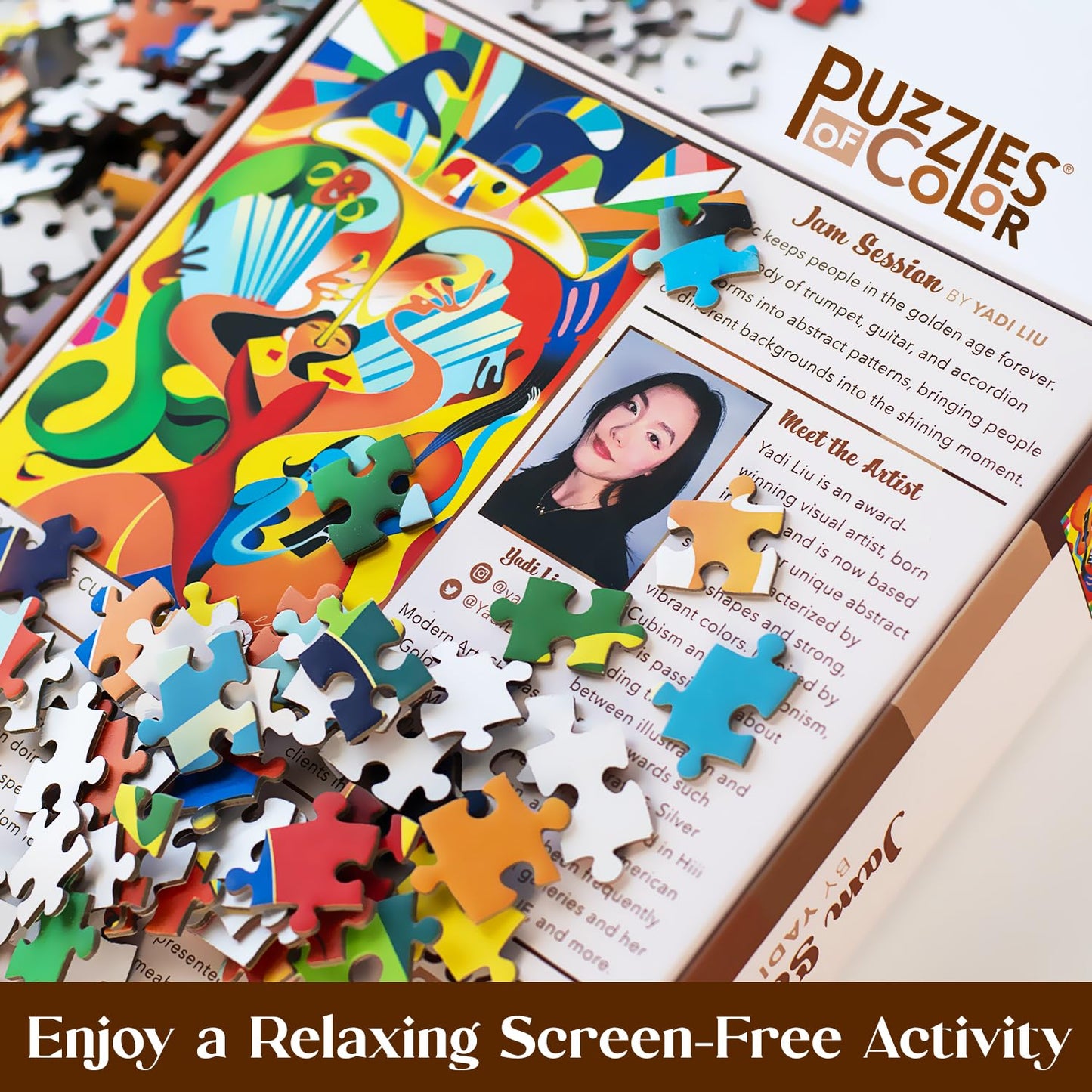 Puzzle of Colors Jam Session by Yadi Liu – 1000-Piece Colorful Puzzle (20x27) | Puzzles Of Color