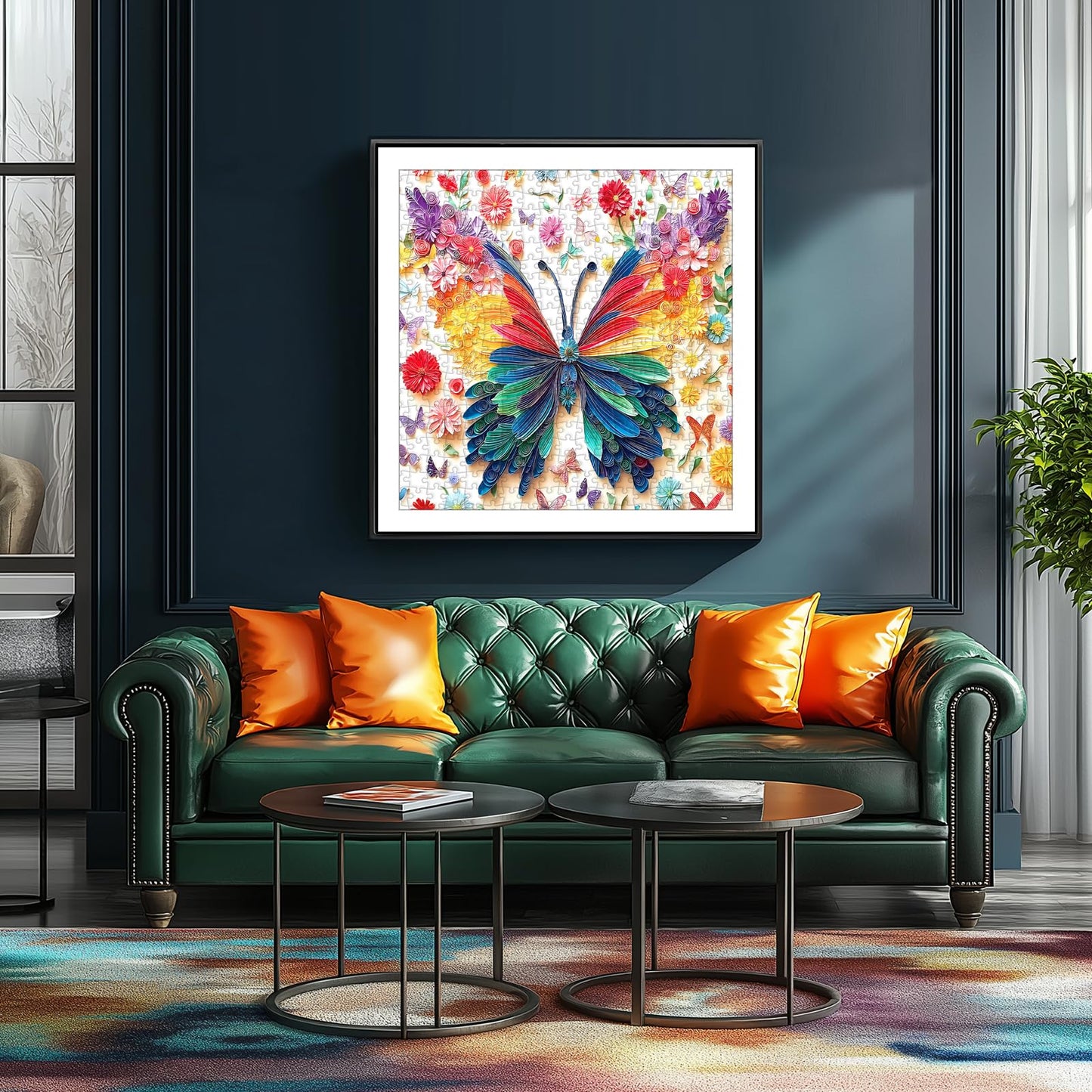 PuzzOne Butterfly Puzzle for Adults — 500-Piece Colorful Flower & Butterfly Jigsaw (20x20 Inch)