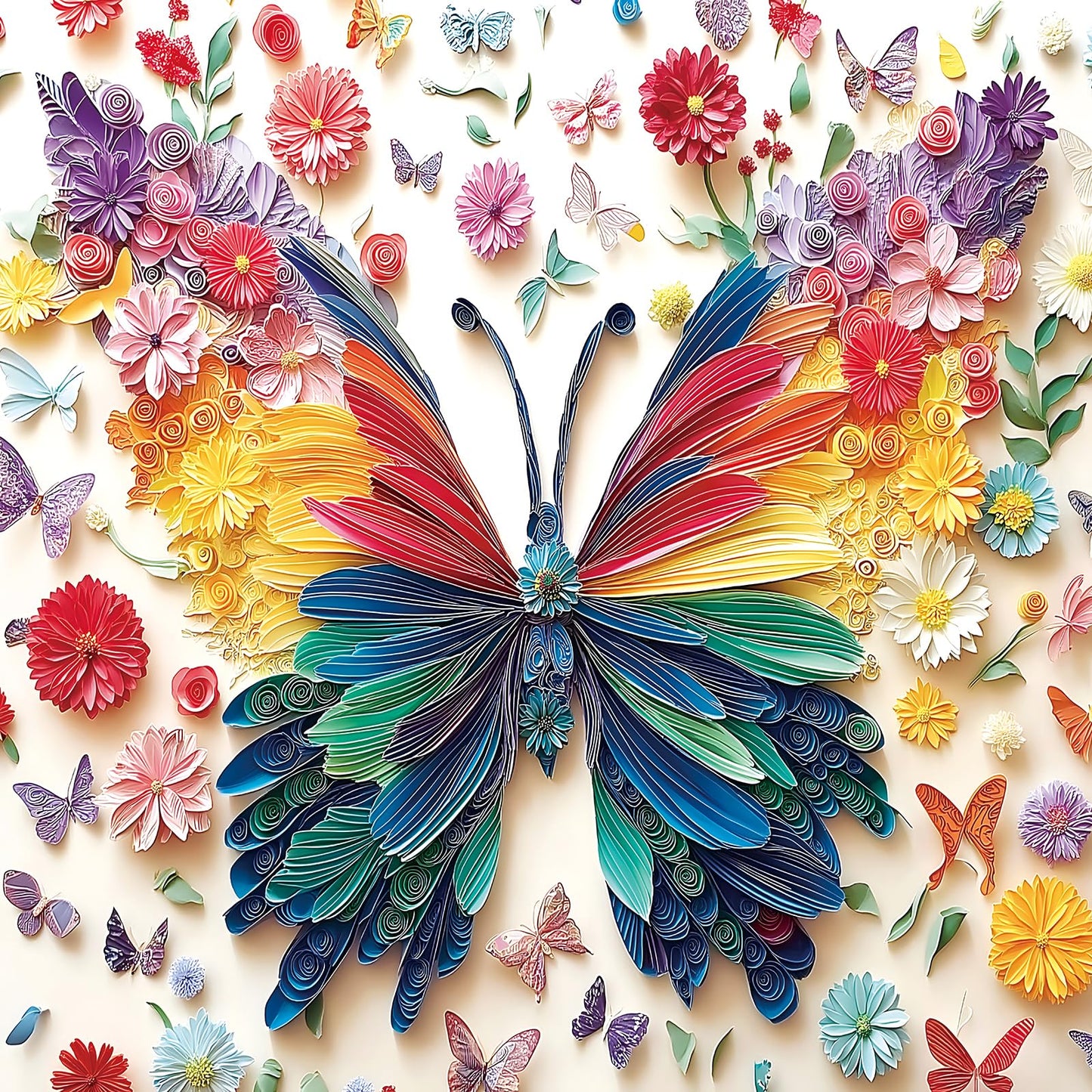 PuzzOne Butterfly Puzzle for Adults — 500-Piece Colorful Flower & Butterfly Jigsaw (20x20 Inch)