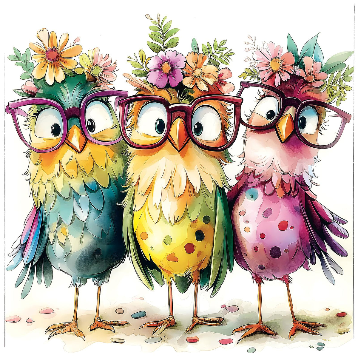 PuzzOne Colorful Owls 500-Piece Jigsaw Puzzle for Adults – 23x15