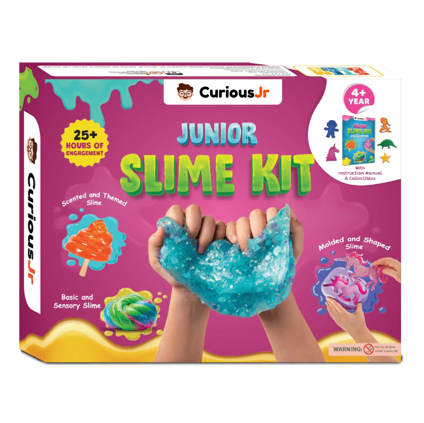 PW DIY Slime Making Kit for Kids 4+ | Scented Glitter Butter Slime with Unicorn, Dinosaur & Mermaid