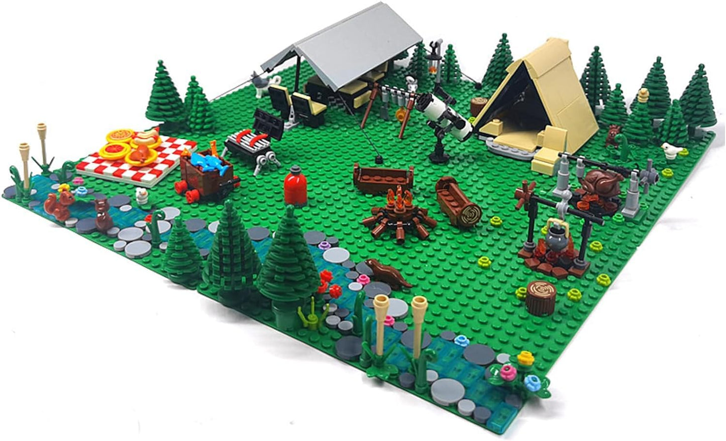 Pyrrhiax Urban Camping Building Block Kit – 675 Pcs for Forest Tent Adventure