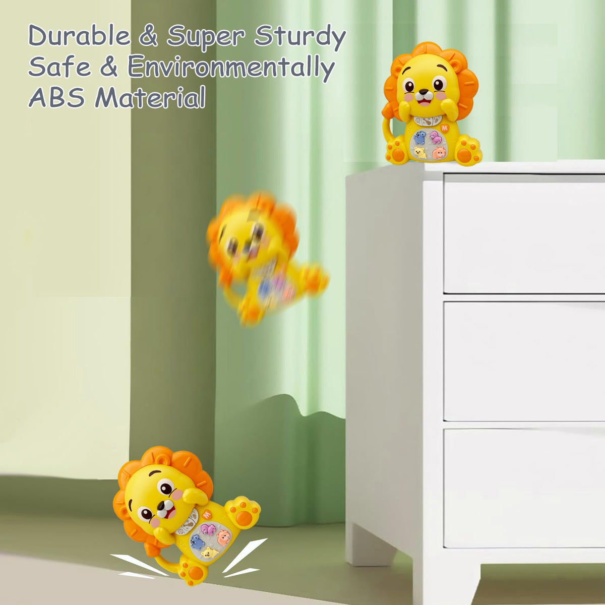 PYYCZA Lion Light-Up Baby Musical Toy – 12-18 Months Educational Piano Keyboard