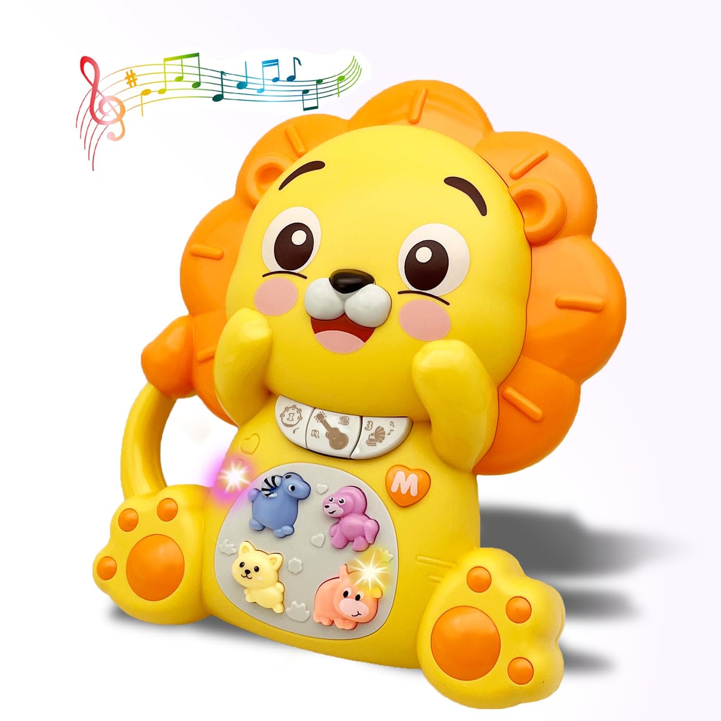 PYYCZA Lion Light-Up Baby Musical Toy – 12-18 Months Educational Piano Keyboard