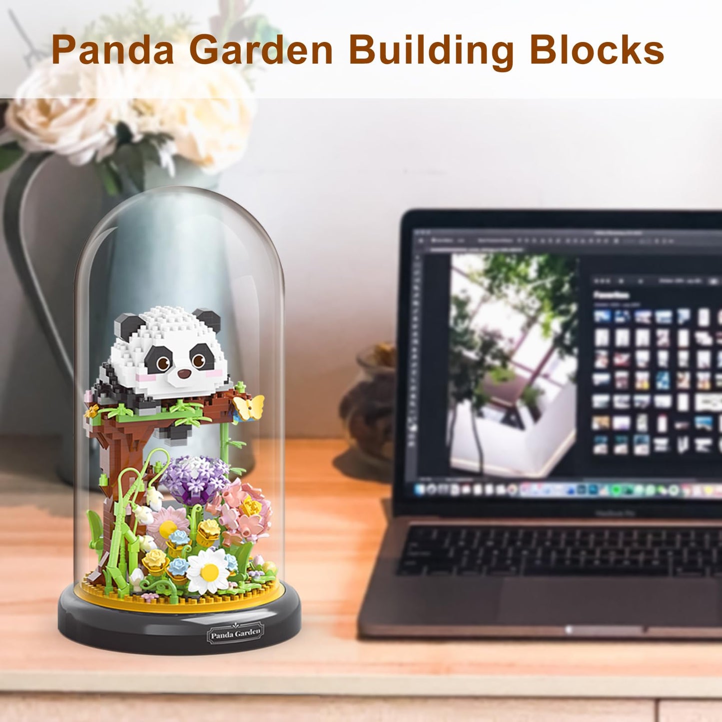 QARULUS Panda Flower Building Set – 999-Piece Bonsai Blooms Kit for Kids & Adults