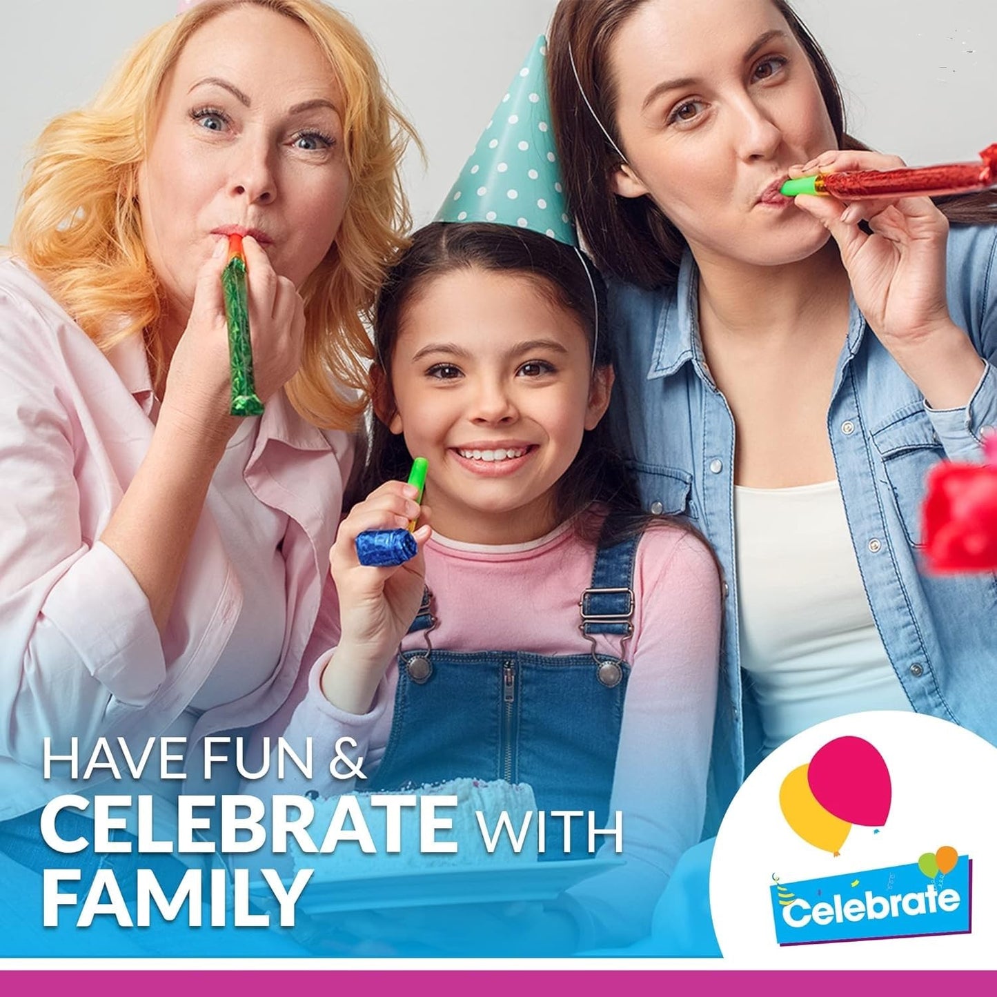 Qatao 25pcs Small Party Blowers – Colorful Noisemakers for Birthdays & Celebrations