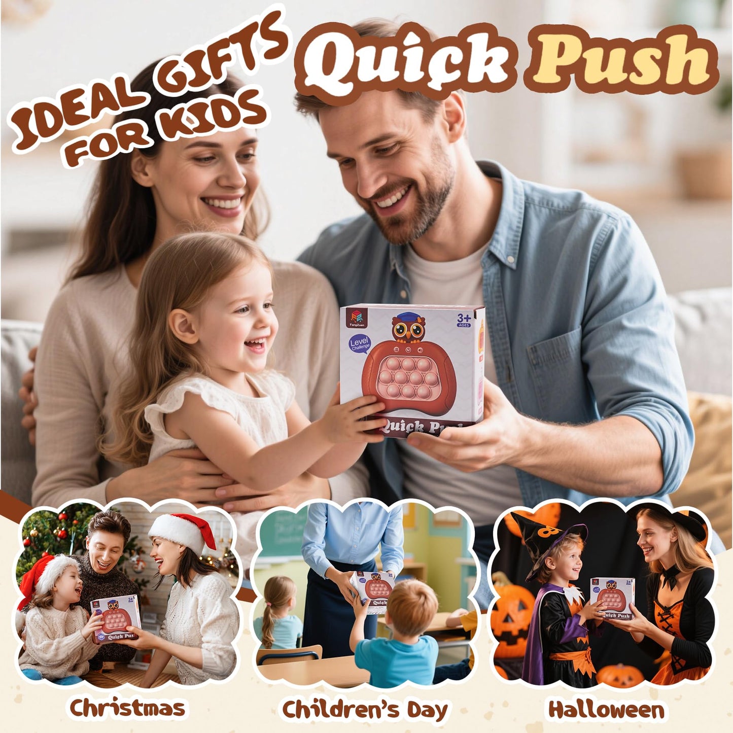 QBvuj Graduation Eagles Pop Push Game – Handheld Fidget Console for Kids & Adults