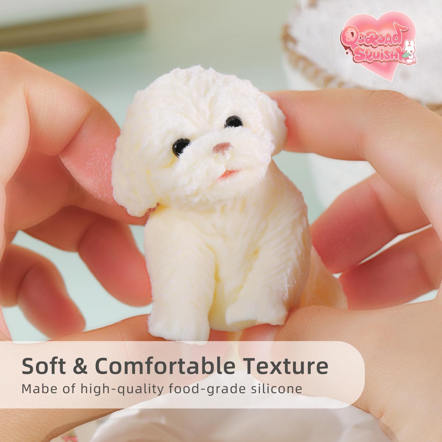 QCROAD SQUISHY Puppy Taba – Ultra-Soft Silicone Dog Squishy