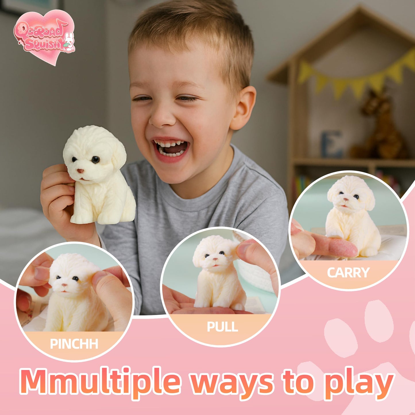 QCROAD SQUISHY Puppy Taba – Ultra-Soft Silicone Dog Squishy