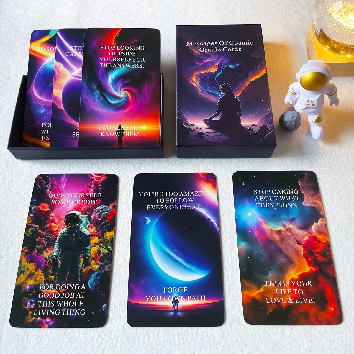 Qcsdckot Higher Self Messages Oracle Deck – Cosmic Oracle Cards & Positive Affirmations