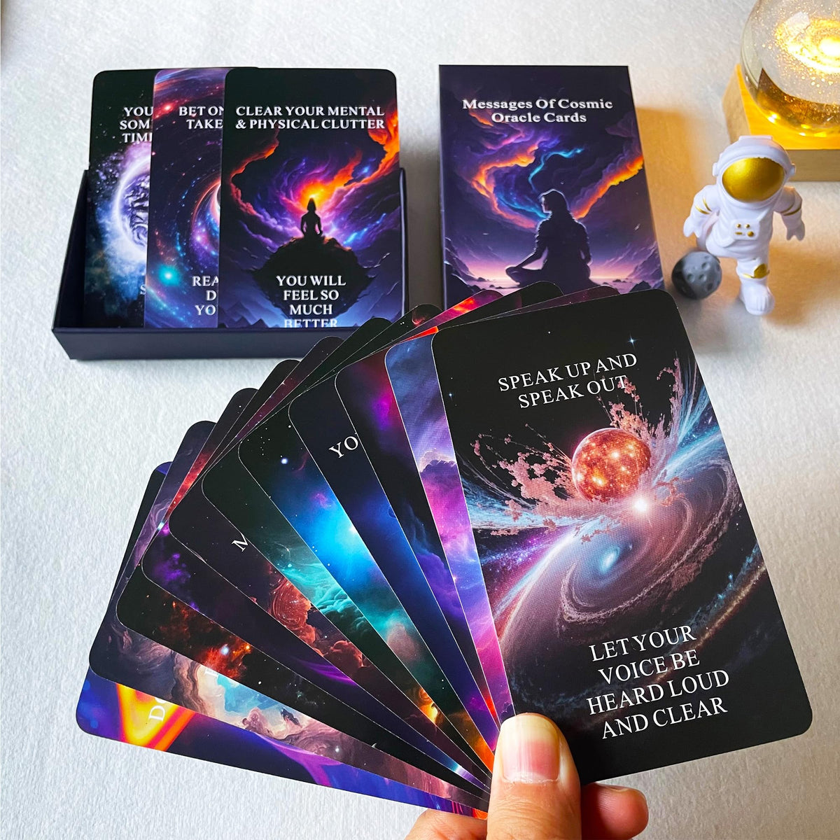 Qcsdckot Higher Self Messages Oracle Deck – Cosmic Oracle Cards & Positive Affirmations