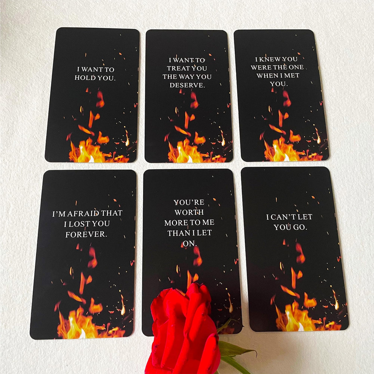 Qcsdckot QUEENOFPAIN Burning Heart Love Oracle Cards Deck – Twin Flame Insights