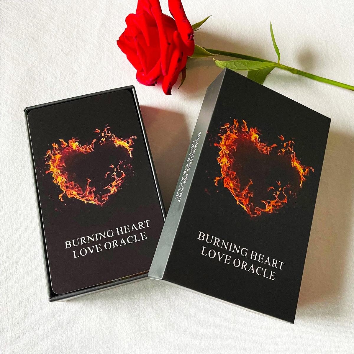 Qcsdckot QUEENOFPAIN Burning Heart Love Oracle Cards Deck – Twin Flame Insights