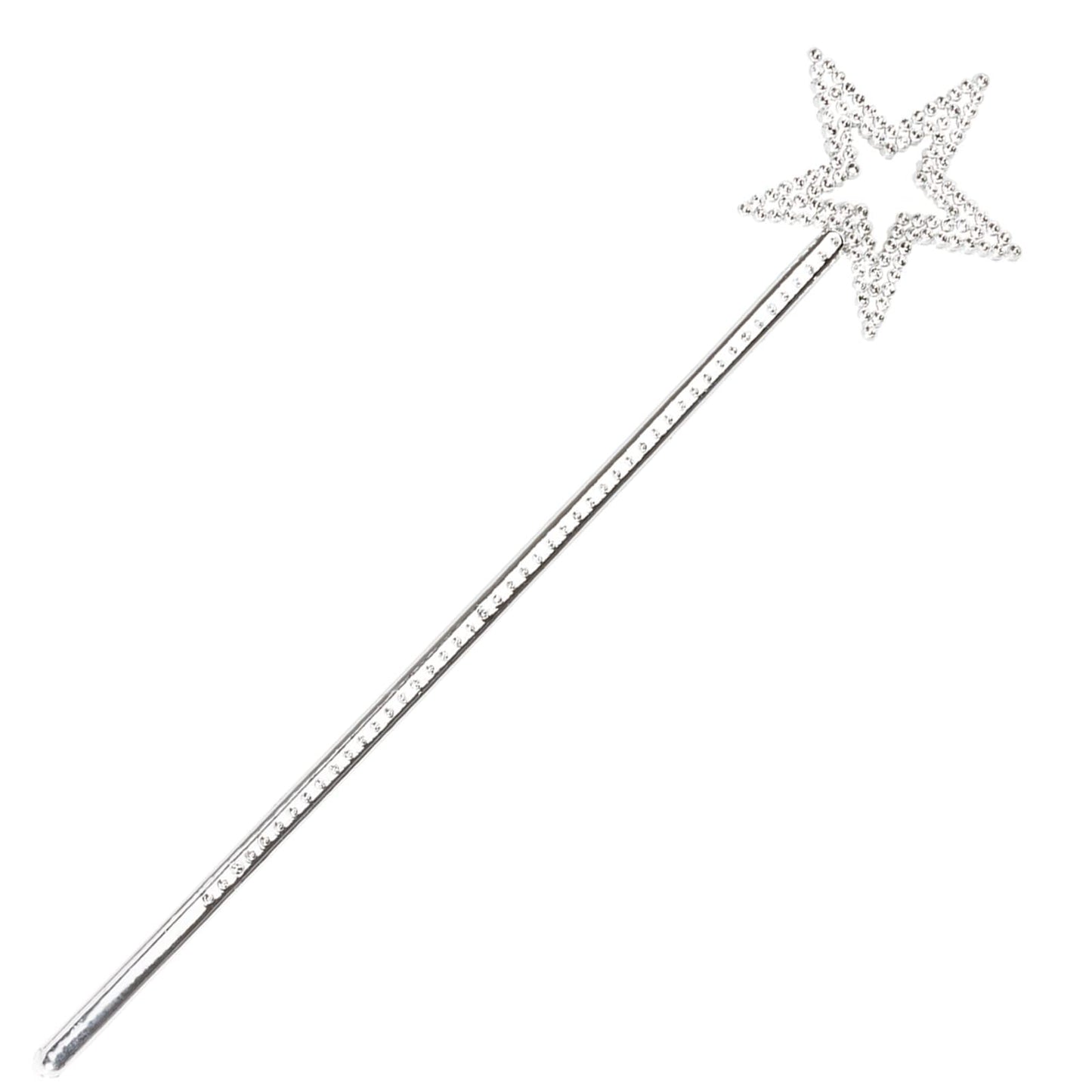 Qeuly Star Wand 13 Inches – Silver Fairy Princess Wand for Dress-Up, Halloween & Party Fun
