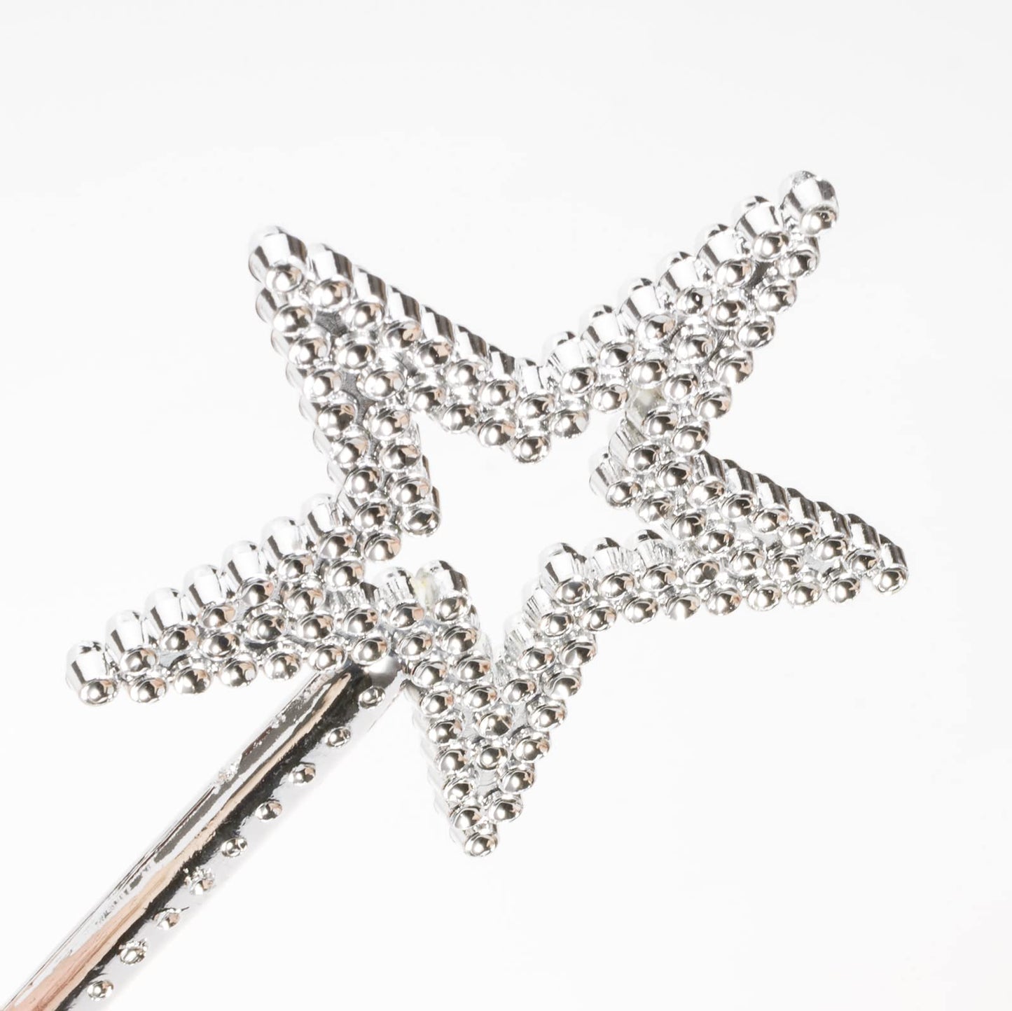 Qeuly Star Wand 13 Inches – Silver Fairy Princess Wand for Dress-Up, Halloween & Party Fun
