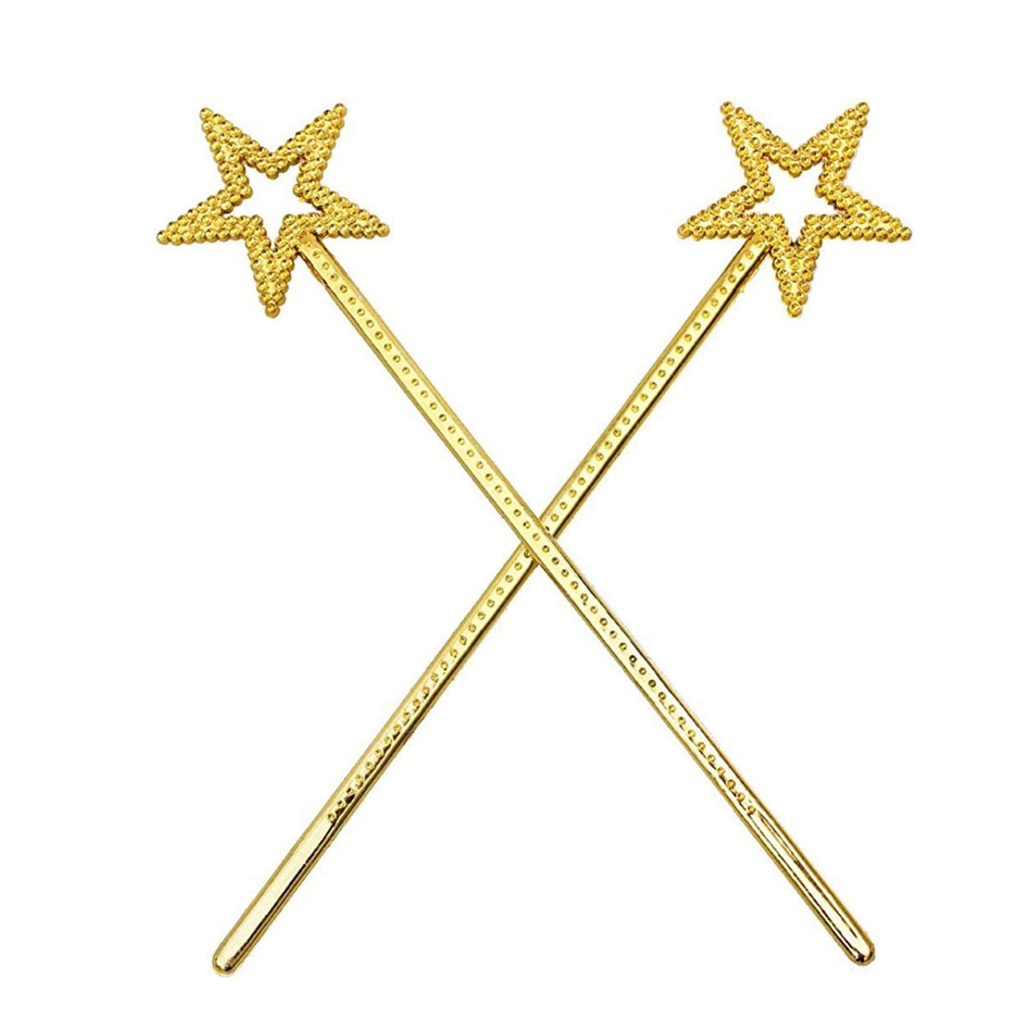 Qeuly Star Wand Gold Fairy Wand 13in – Angel Star Magic Princess Costume Prop