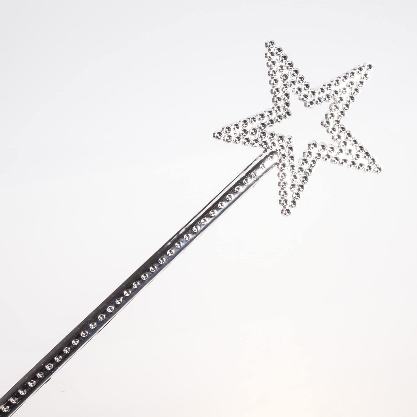 Qeuly Star Wand 13 Inches – Silver Fairy Princess Wand for Dress-Up, Halloween & Party Fun