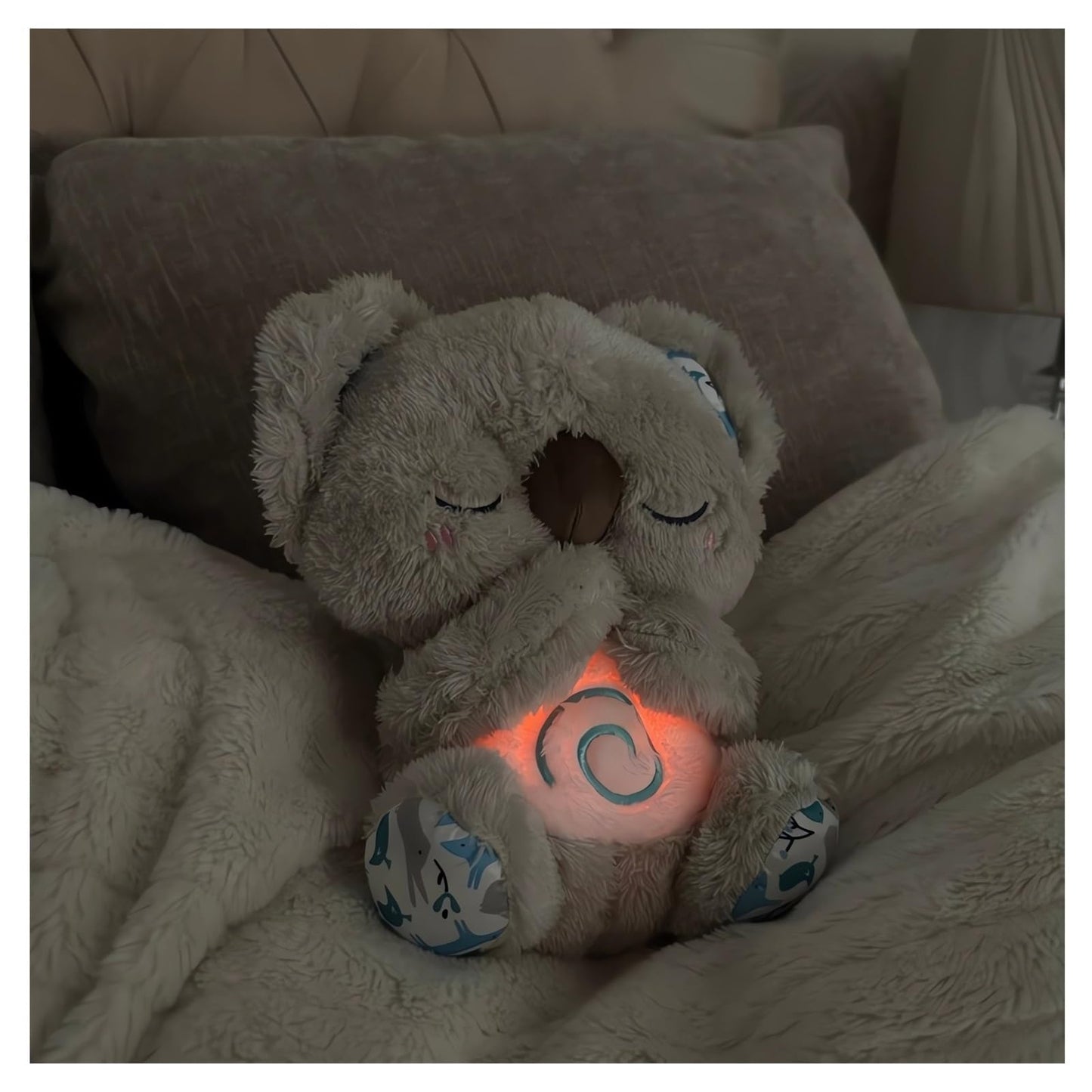QFCST Relief Koala Breathing Toy – Anxiety Relief Plush with Lights & Rhythmic Breathing Motion