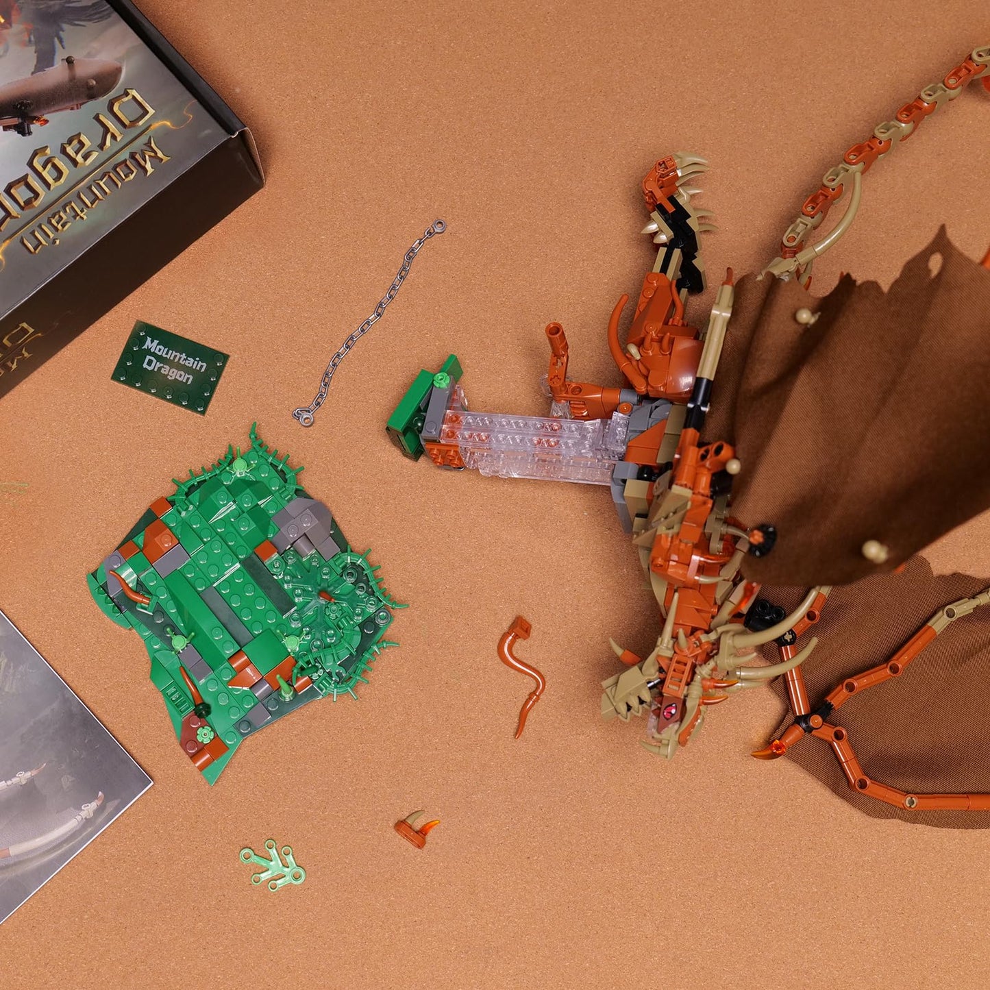 QFJ Ideas Magic Wiki Fire Dragon Building Set – 886 Pcs, LEGO-Compatible Potter-Inspired MOC