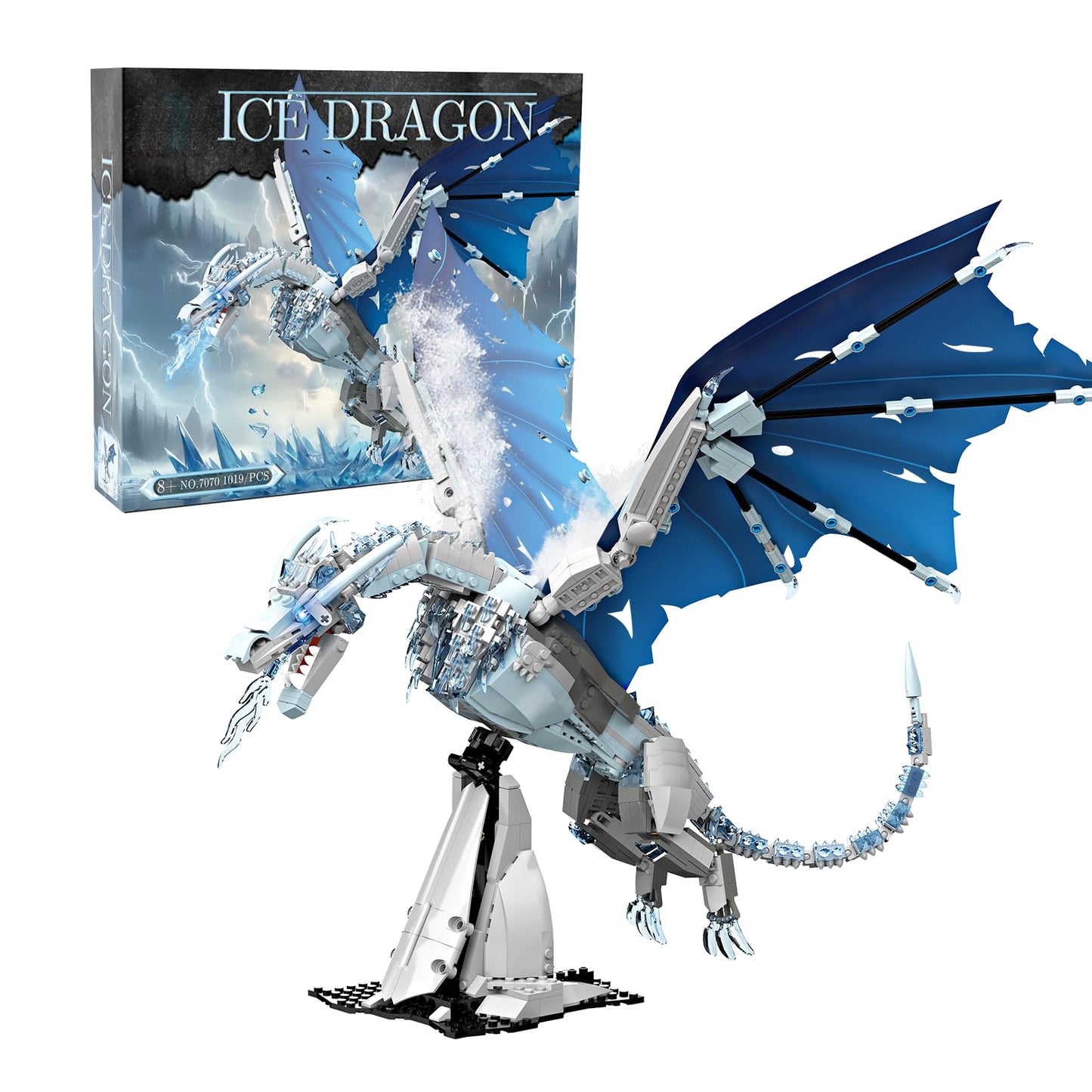 QFJ Ideas Ice Dragon Building Set – 1019 PCS for GOT Fans and Collectors