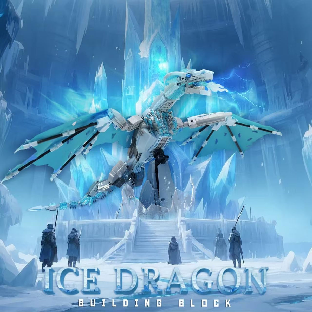 QFJ Ideas Ice Dragon Building Set – 1019 PCS for GOT Fans and Collectors