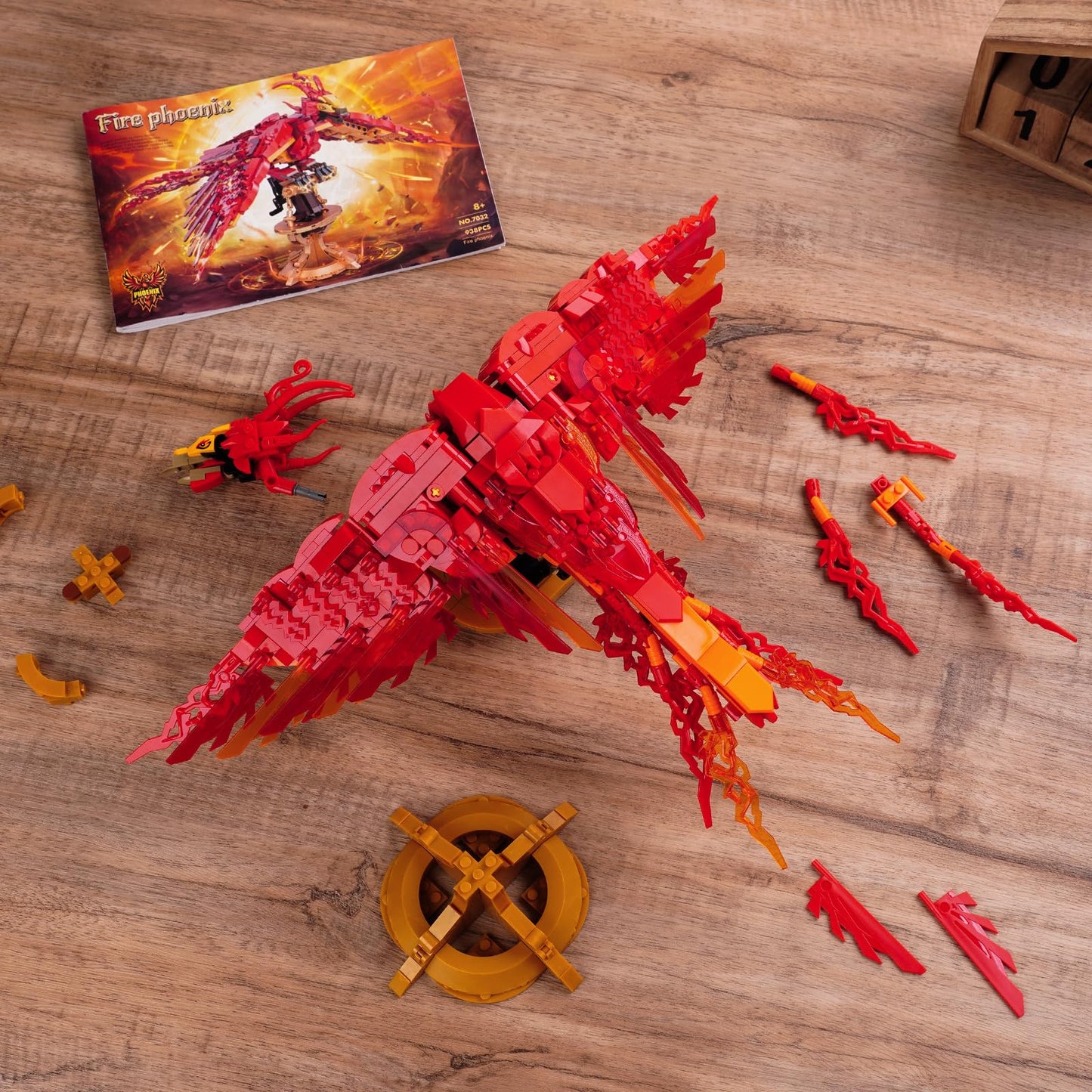 QFJ Moc Fire Phoenix Building Set – 938-Piece LEGO-Compatible STEM Model for Adults & Kids 8+