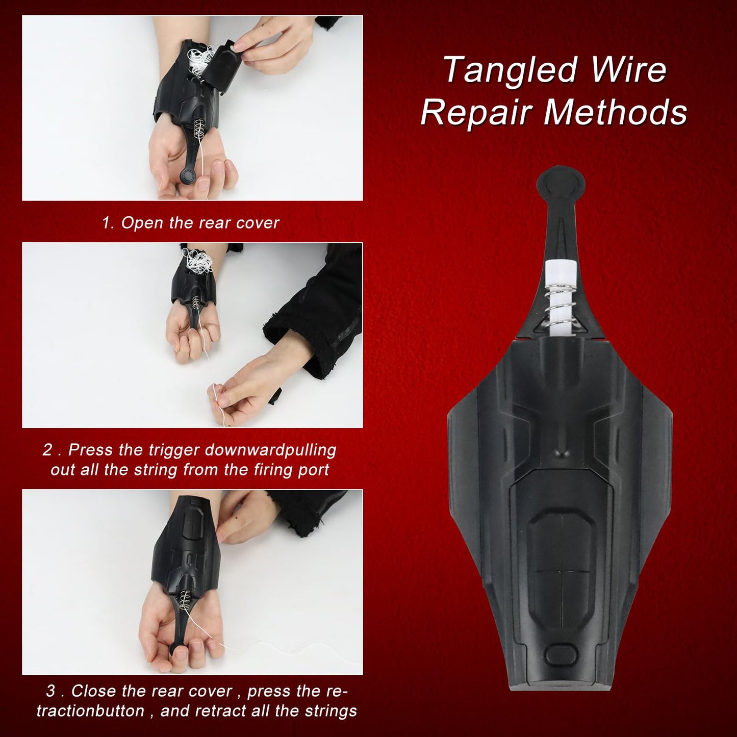 QHJIU Spider Web Shooter 2.0 – Real Web Slinger Toy for Superhero Fans