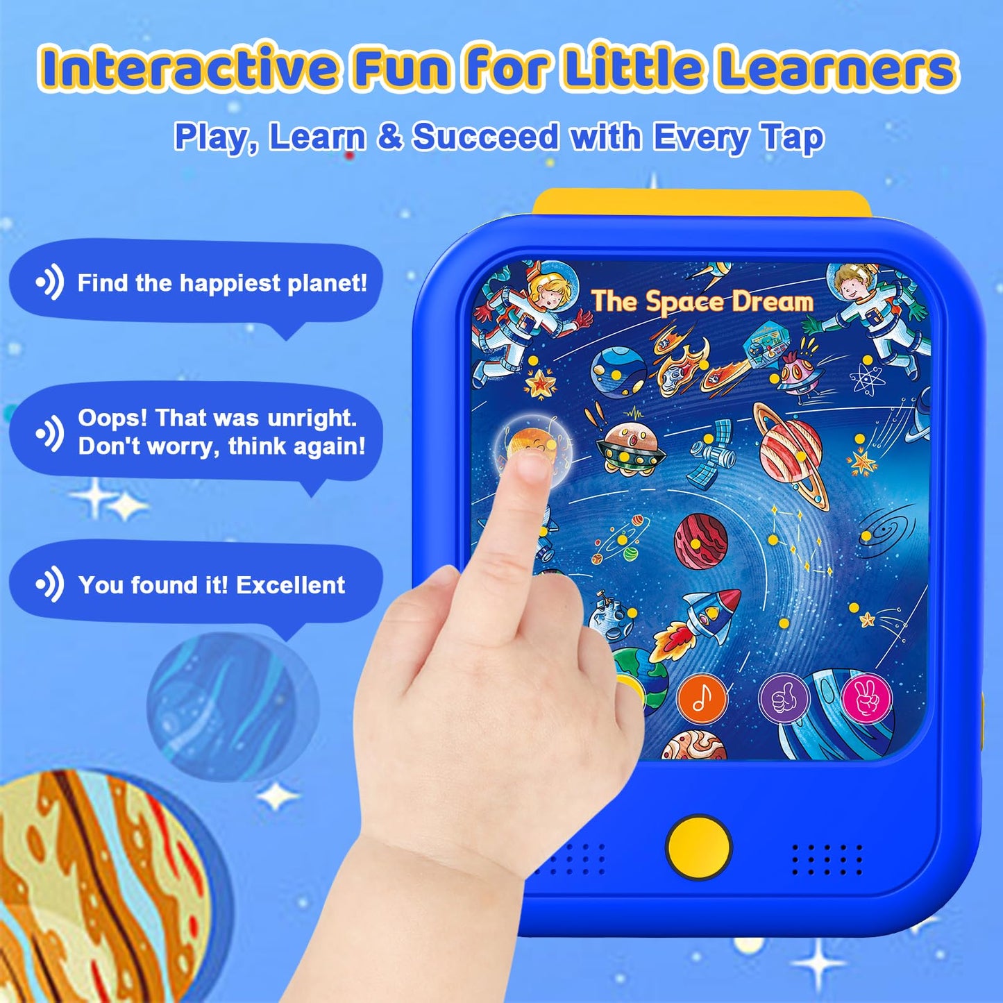 Qiaojoy Kids Learning Tablet – Bilingual Montessori Toy for Toddlers (3-6) with 2000+ Sounds