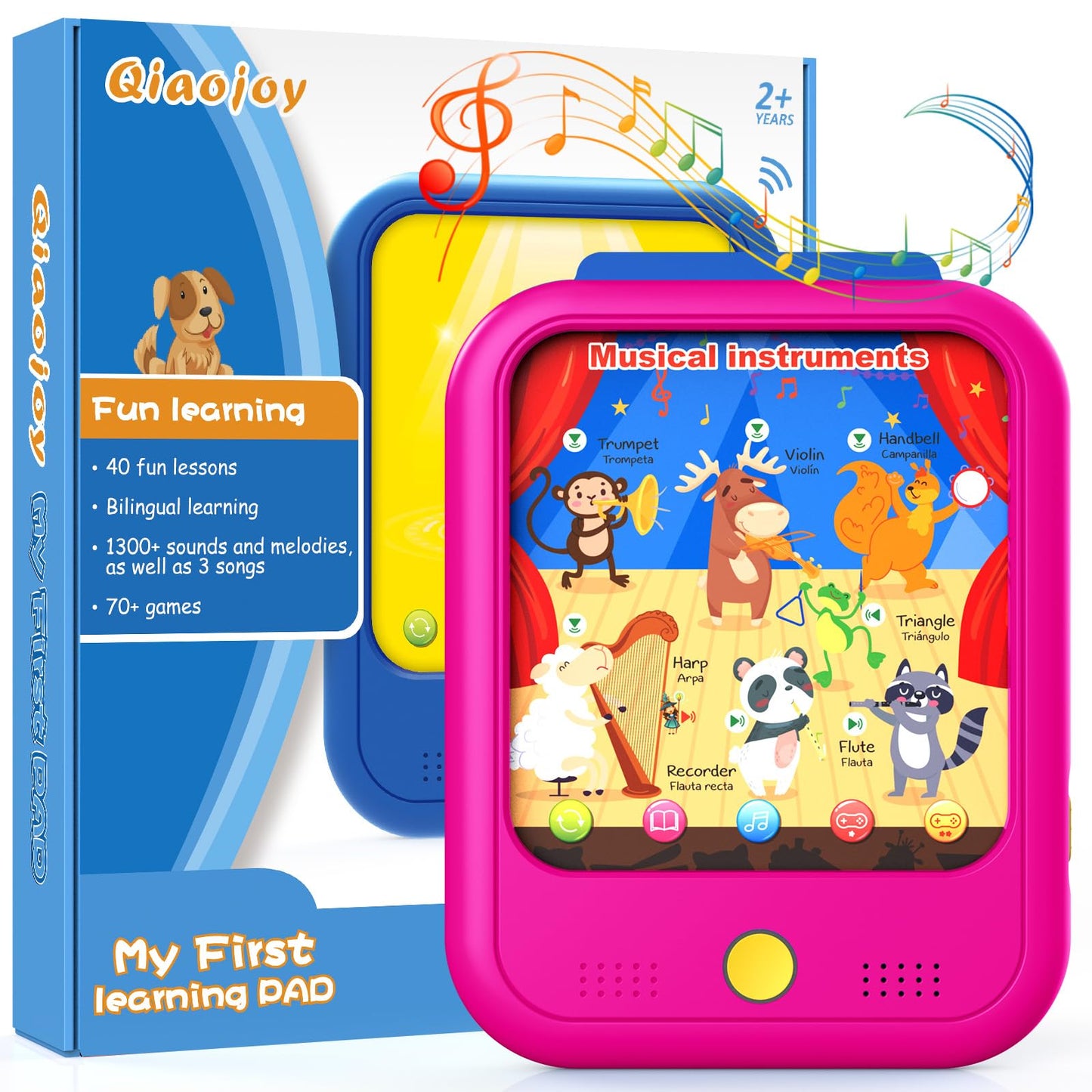 Qiaojoy Kids Learning Tablet – Bilingual Educational Pad for Toddlers 2–5