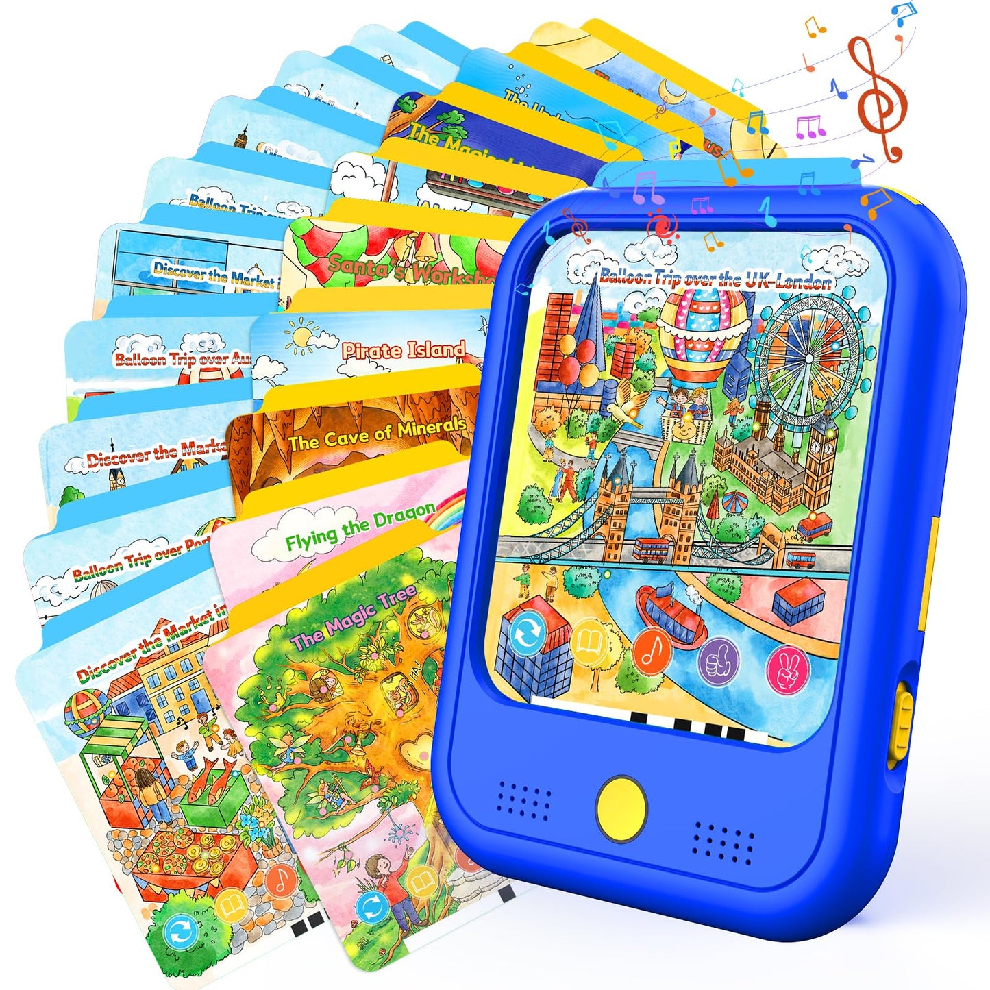 Qiaojoy Kids Learning Tablet – Bilingual Montessori Toy for Toddlers (3-6) with 2000+ Sounds