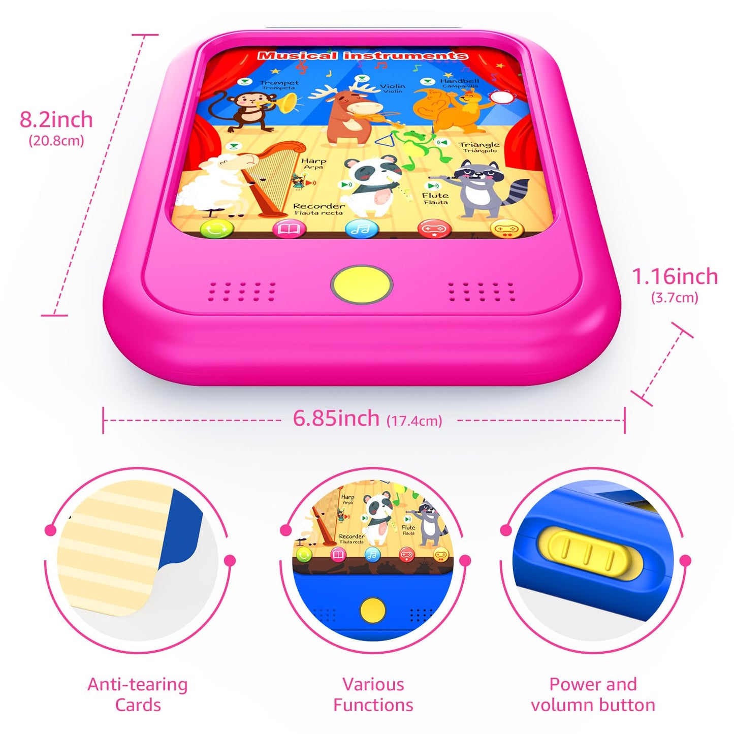 Qiaojoy Kids Learning Tablet – Bilingual Educational Pad for Toddlers 2–5