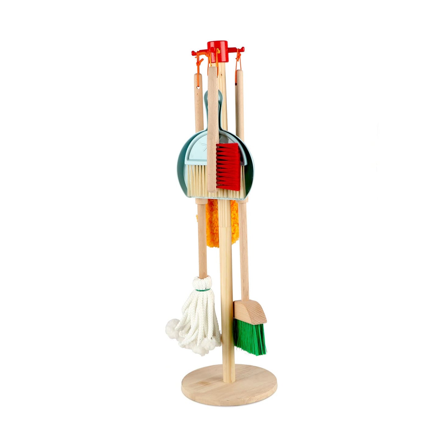 Qilay Kids Cleaning Set – 7-Piece Wooden Pretend Play Cleaning Tools for Toddlers