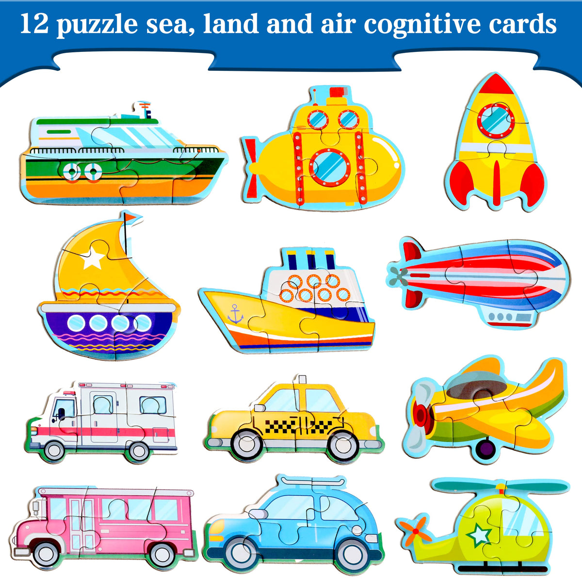 QimuMku Magnetic Puzzles for Toddlers | Travel Car Activities 1-5 Years