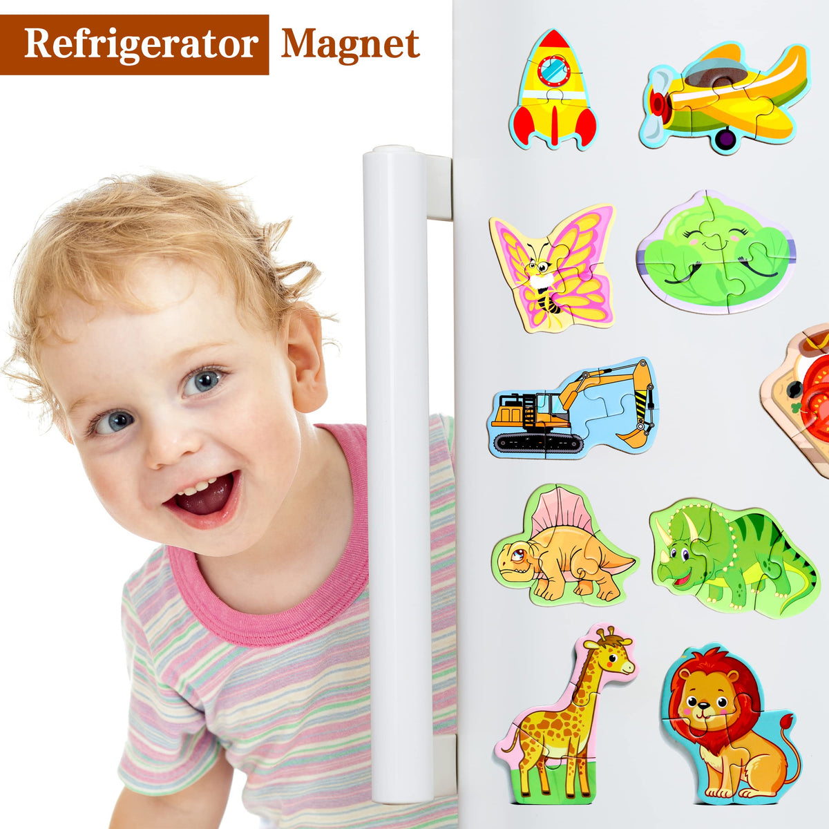 QimuMku Magnetic Puzzles for Toddlers | Travel-Friendly 6-Themes (Ages 1-5)