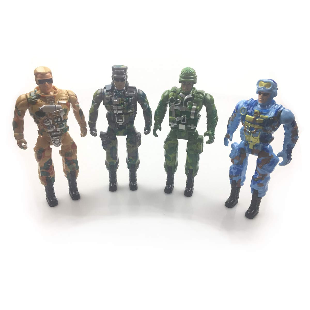 QINGQIU 4 Pack Jumbo Soldier Deformation Easter Eggs – Prefilled Soldier Toys Inside