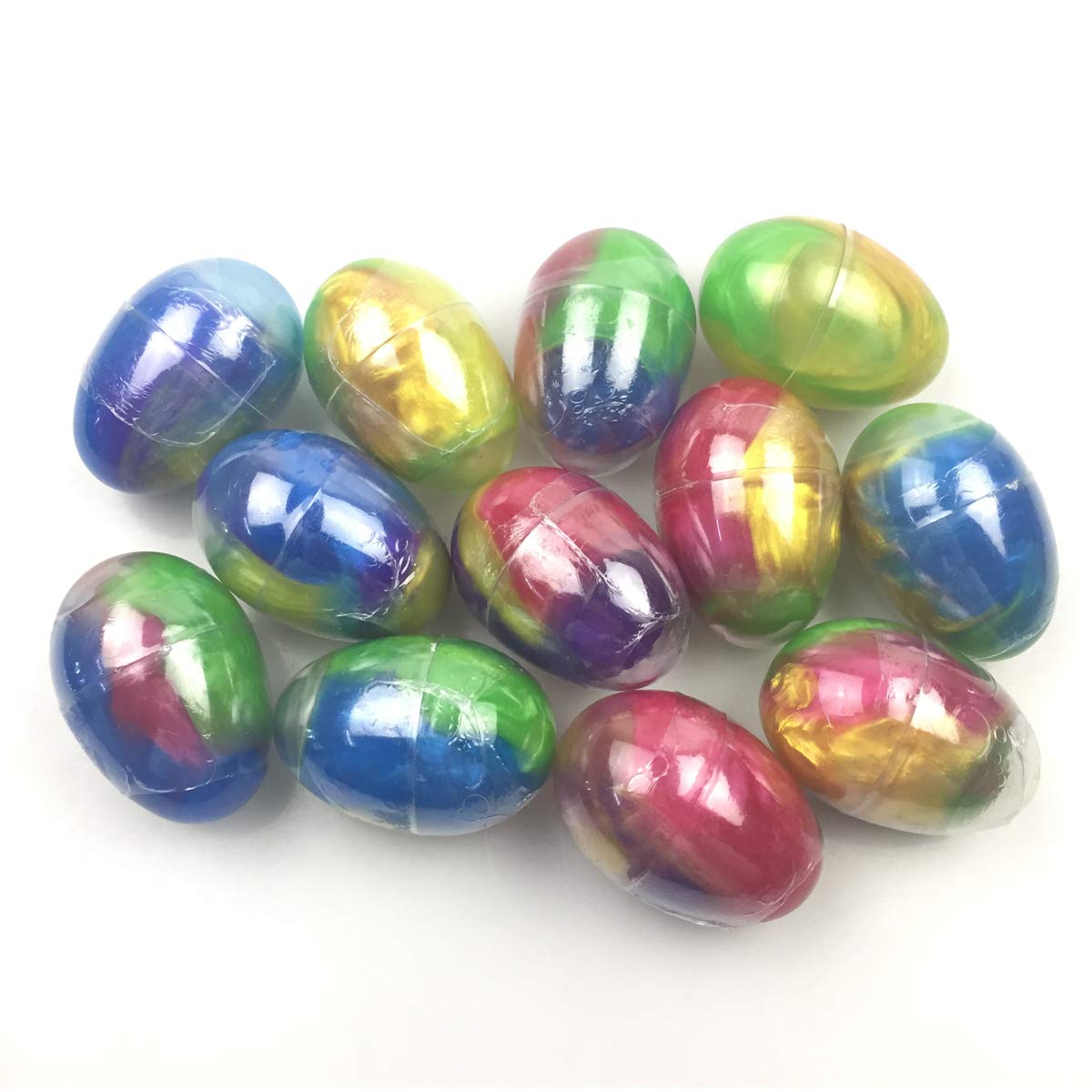 QINGQIU 12 Pack Colorful Slime Eggs – Safe Easter Toys for Kids