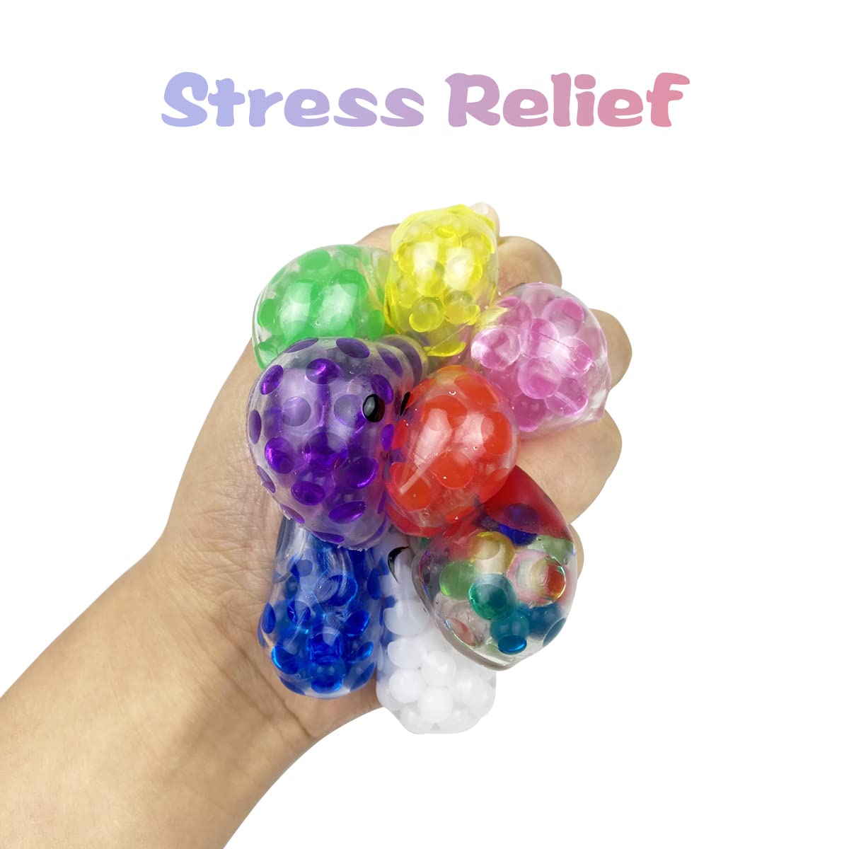 QINGQIU 12 PCS Easter Mini Stress Balls – Colorful Easter Basket Fillers & Party Favors