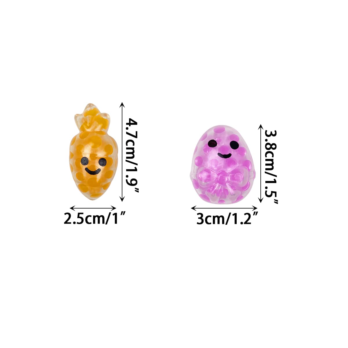QINGQIU 12 PCS Easter Mini Stress Balls – Colorful Easter Basket Fillers & Party Favors