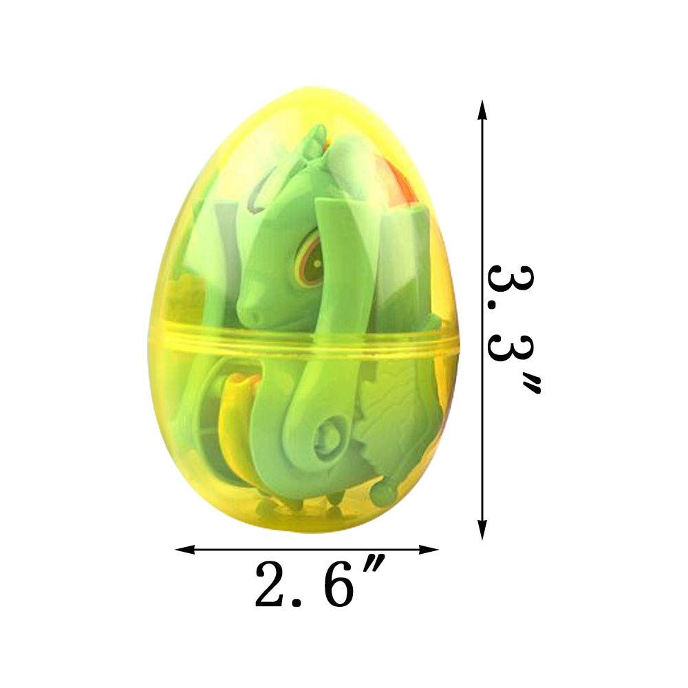 QINGQIU 4 Pack Jumbo Unicorn Deformation Eggs with Toys Inside – Easter Basket Stuffers & Party Favors