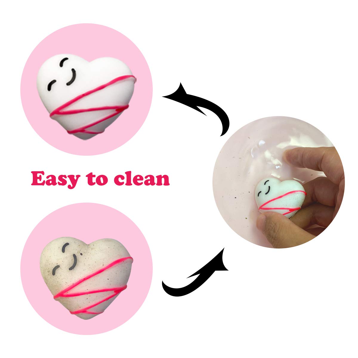 QINGQIU 24 PCS Valentines Day Mochi Squishy Toys – 12 Styles, Fun Classroom Gifts & Party Favors