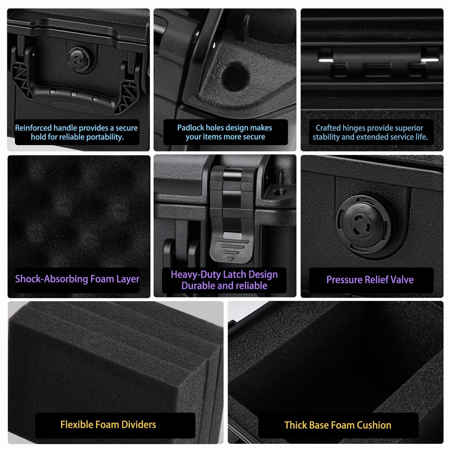 QINGUANG Graded Card Storage Box | IP67 PSA Slab Case with 4 Foam Dividers