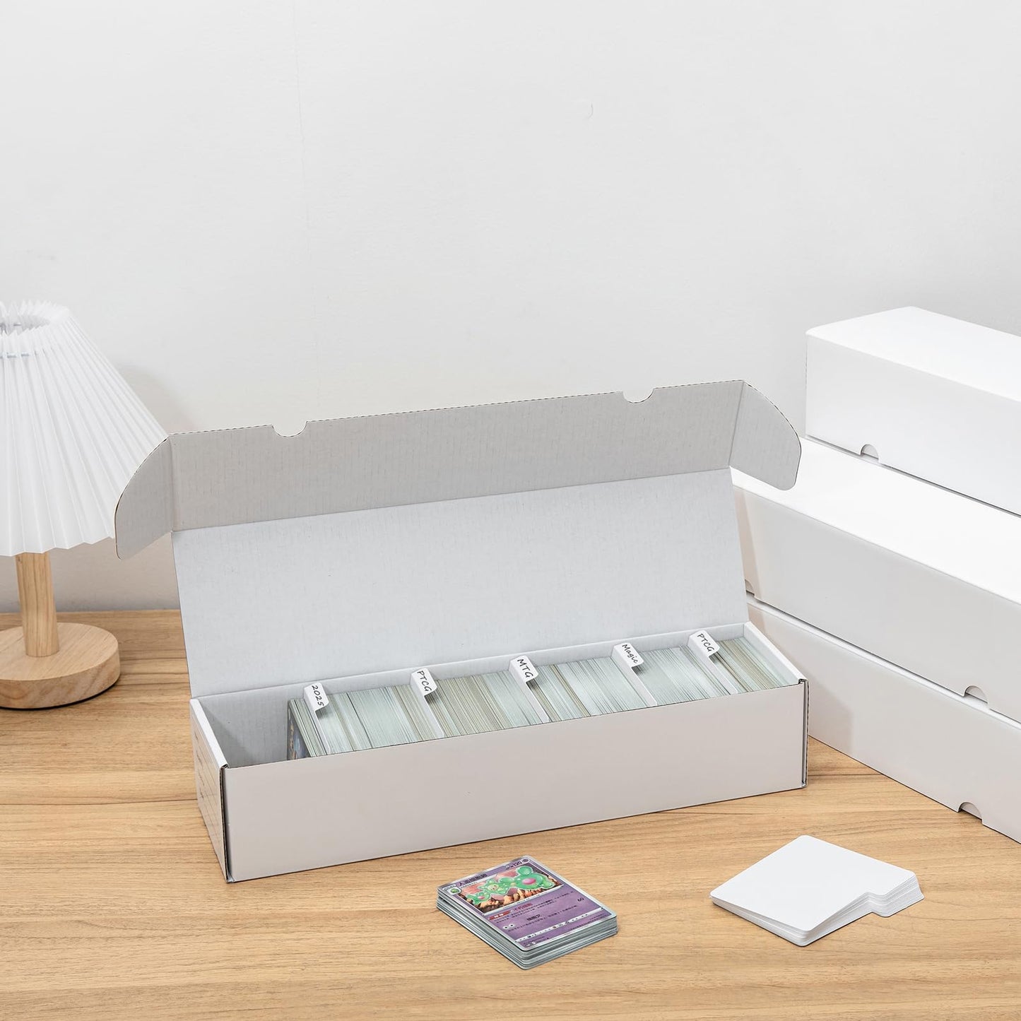 QINGUANG Trading Card Storage Box – 10 Pack, 1100 Cards, Dividers