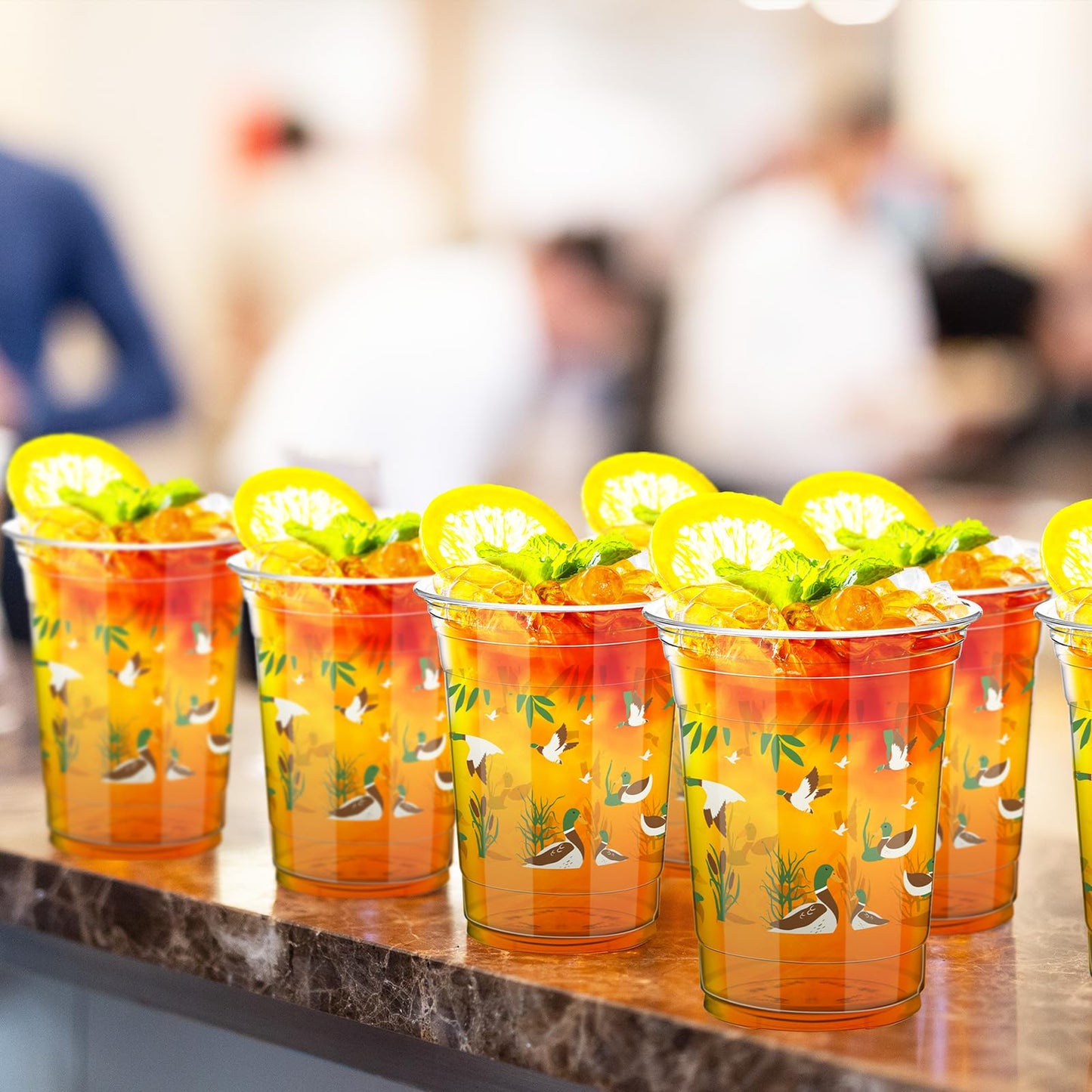 Qinyoung 50 Pcs 16 oz Mallard Duck Cups – Disposable Party Cups for Hunting Theme Celebrations