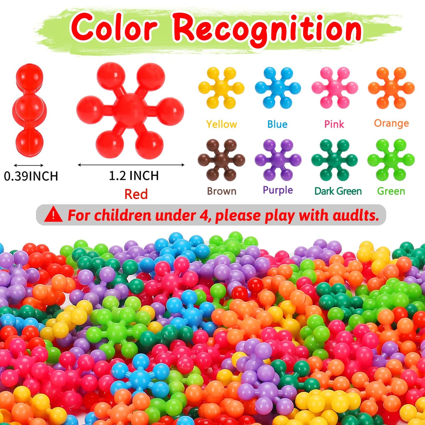 Qirptey 300-Piece STEM Building Blocks for Kids 3-8 | Interlocking Discs Set