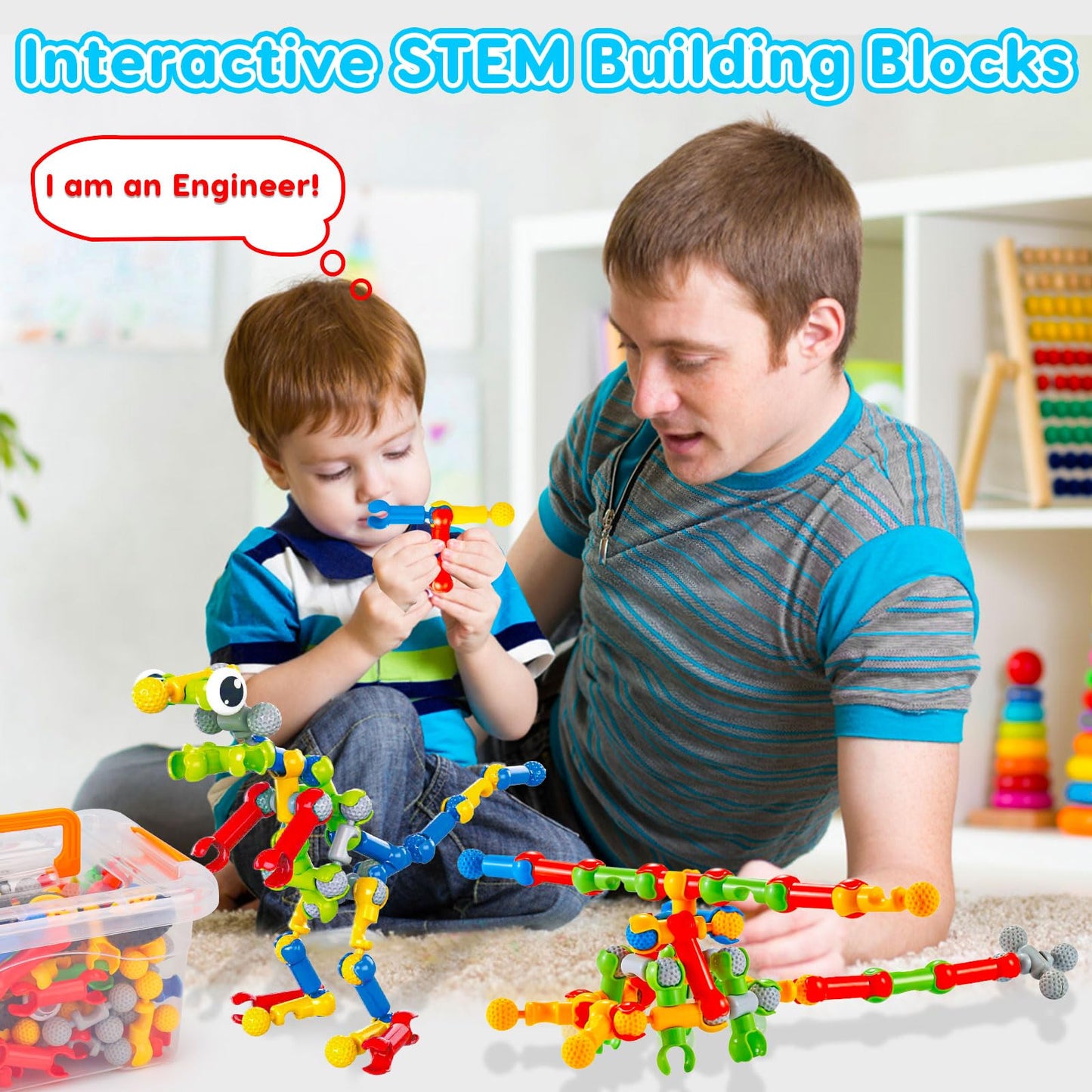 Qirptey Kids STEM Building Toys - 125 Pieces for 3-8+ Year Olds