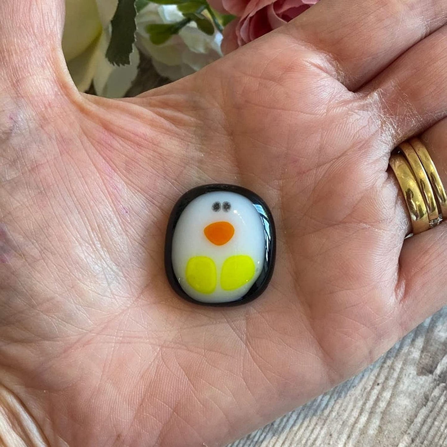 Qitiieli Pocket Penguin Hug — Mini Resin Penguin Gift with Encouragement Card