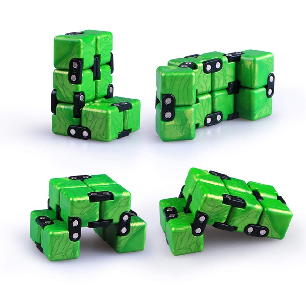 QIYI Little Golden Elephant Upgraded Infinity Cube Fidget Toy – Emerald Green